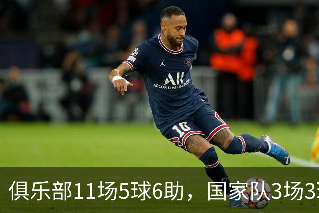 俱乐部11场5球6助，国家队3场3球1助，22岁的他成功接过梅西衣钵